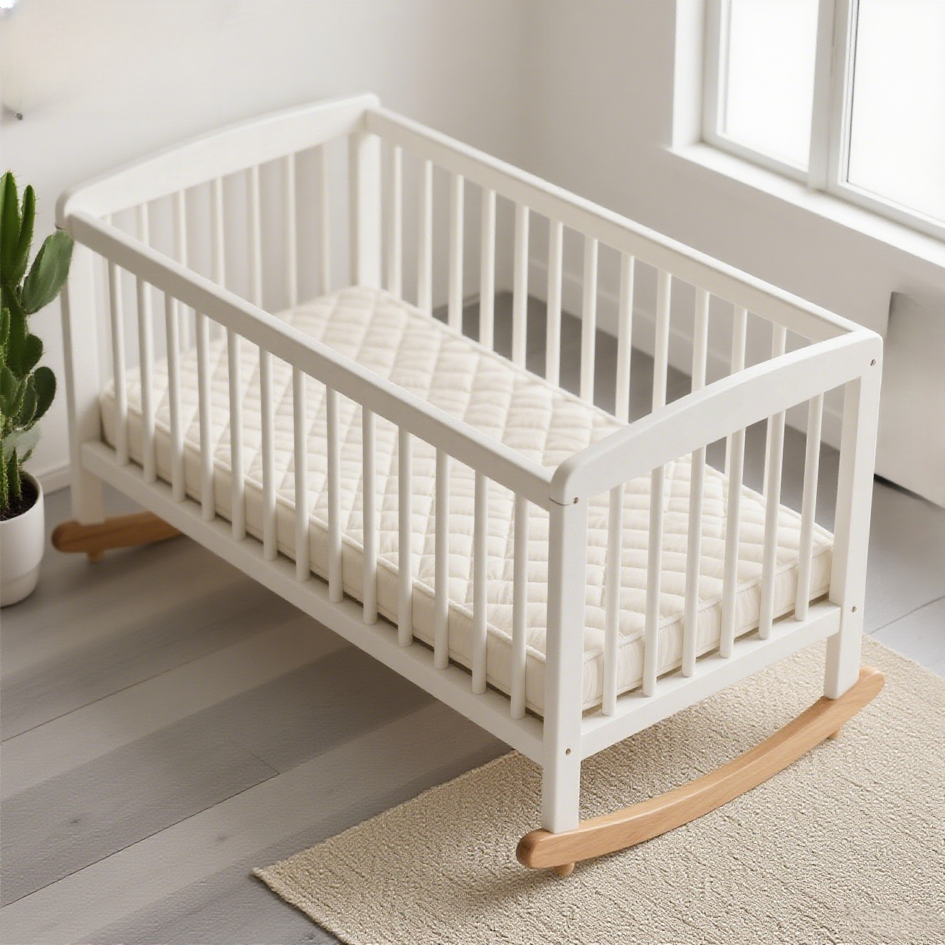 dřevěnou postýlku