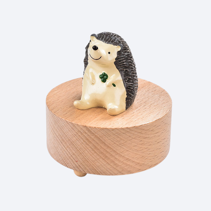 星空を仰ぎ見る円形オルゴール置き物