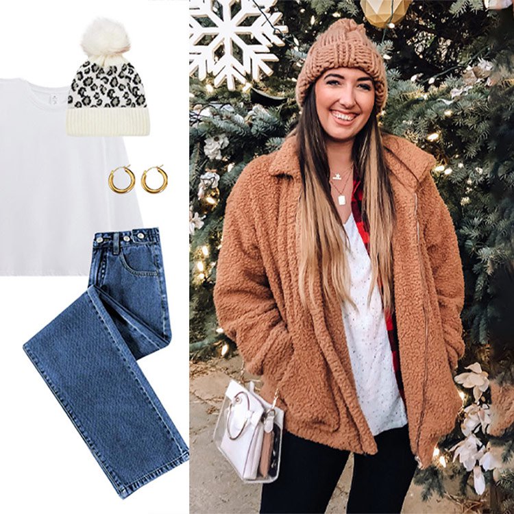 Haină de iarnă la modă pentru femei din lână de mie