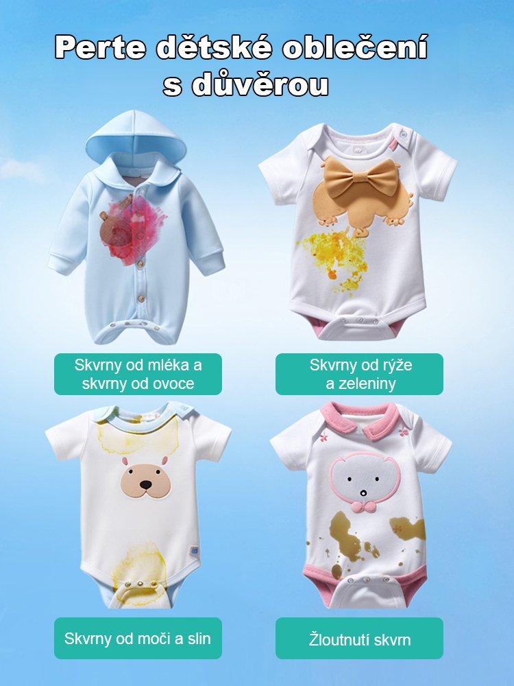 Jít na zesvětlení a rozjasnění aktivním kyslíkem čisticí kapalina na barevné prádlo