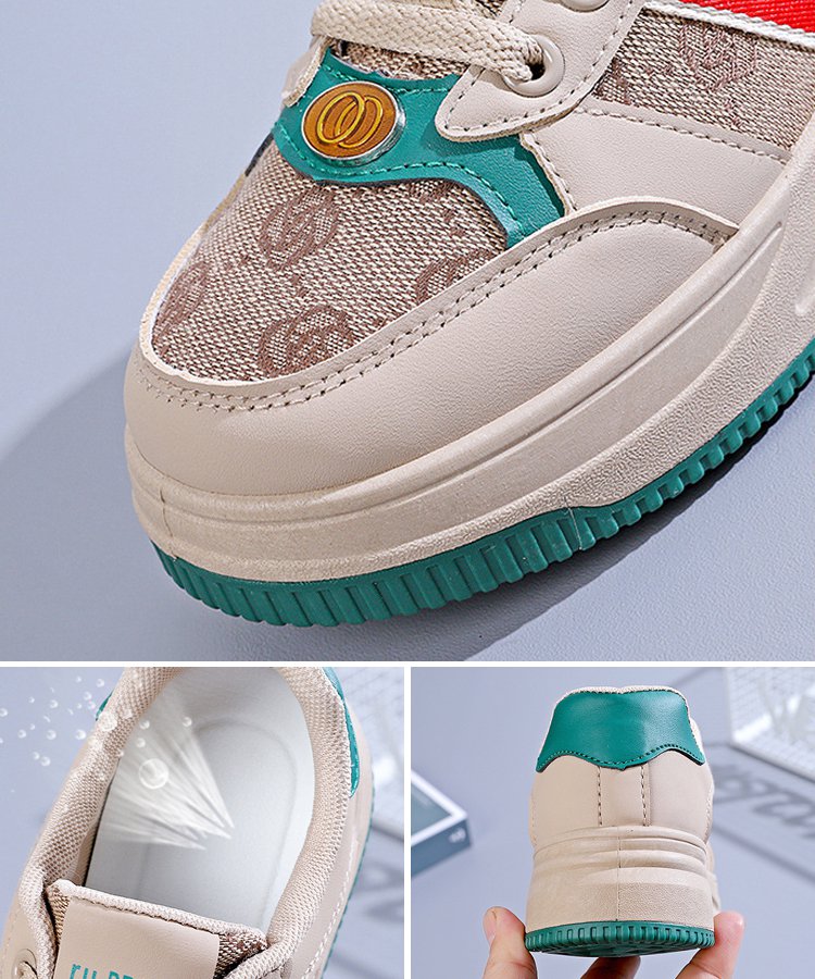 モノグラム柄カジュアル厚底スニーカー