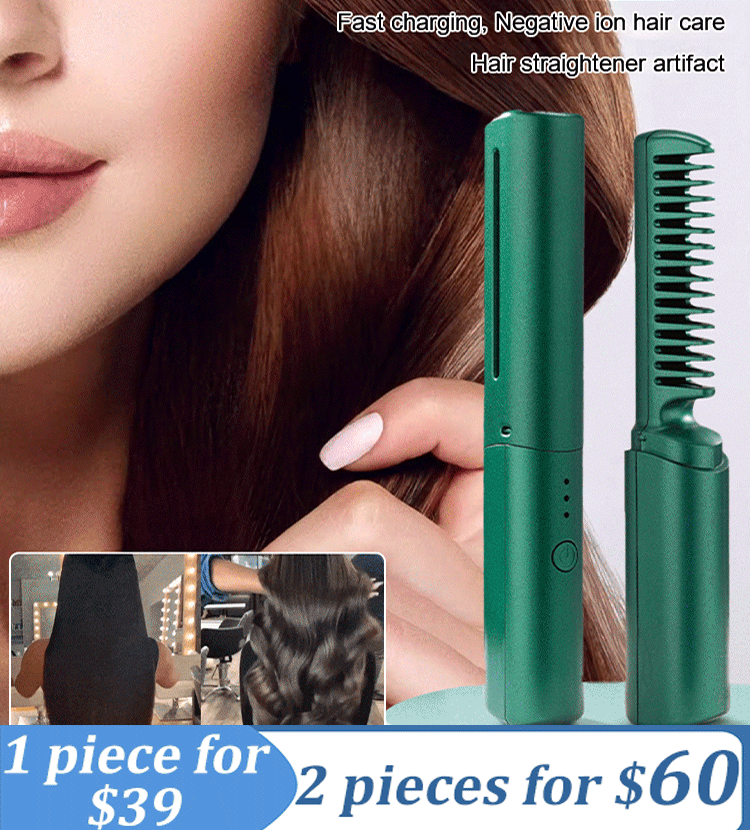 Rechargeable Negative Ion Hair Straightening Comb