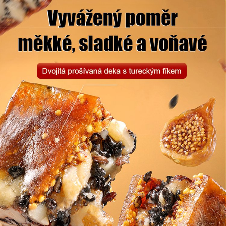 Fíkový koláč s černým sezamem a ženšenem