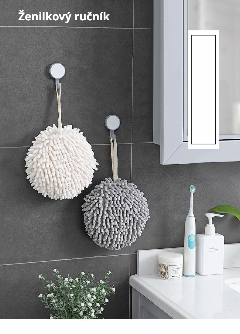 Roztomilý japonský chenille míček na utírání rukou – detail produktu
