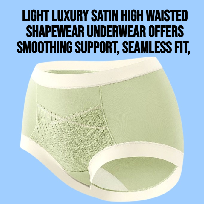 Light luxury satin high waisted shapewear underwear