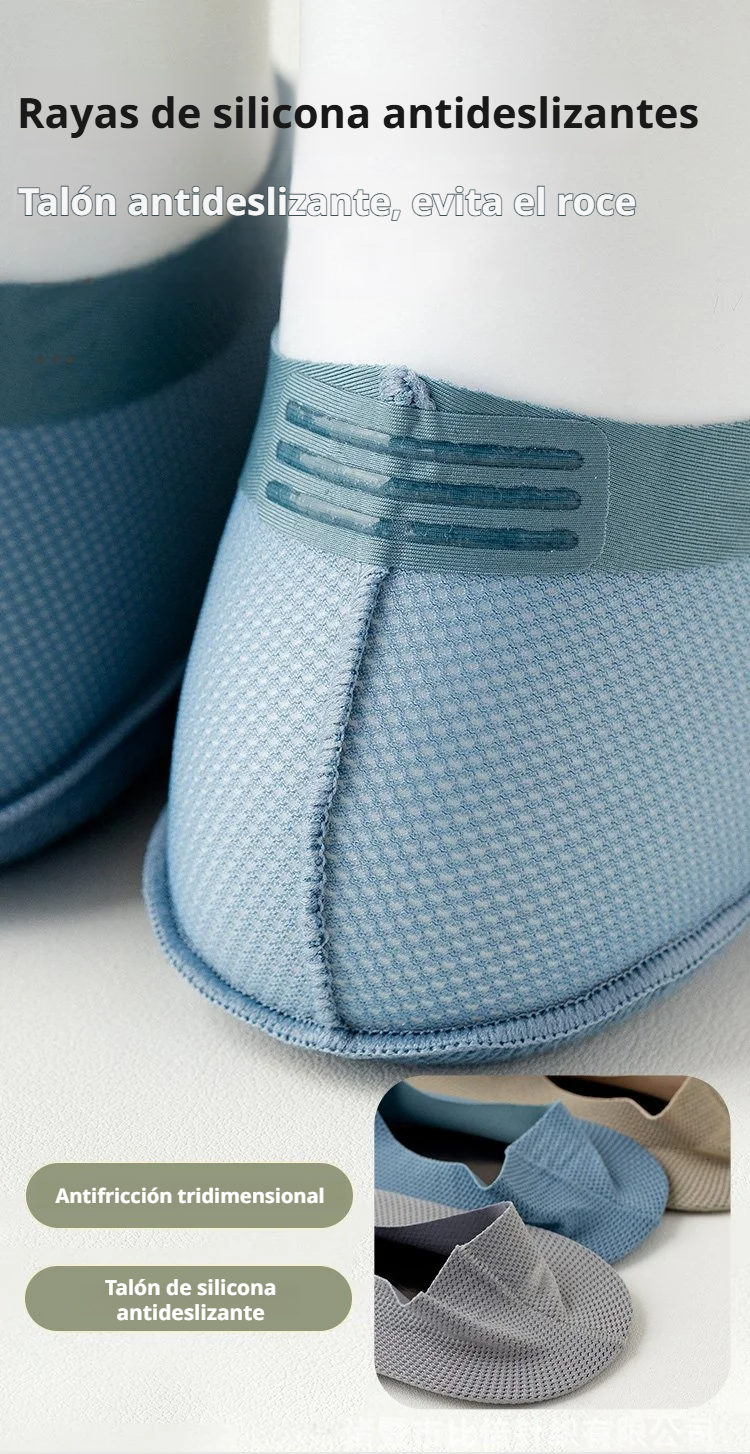 Calcetines invisibles de malla de fibra de hielo color blanco