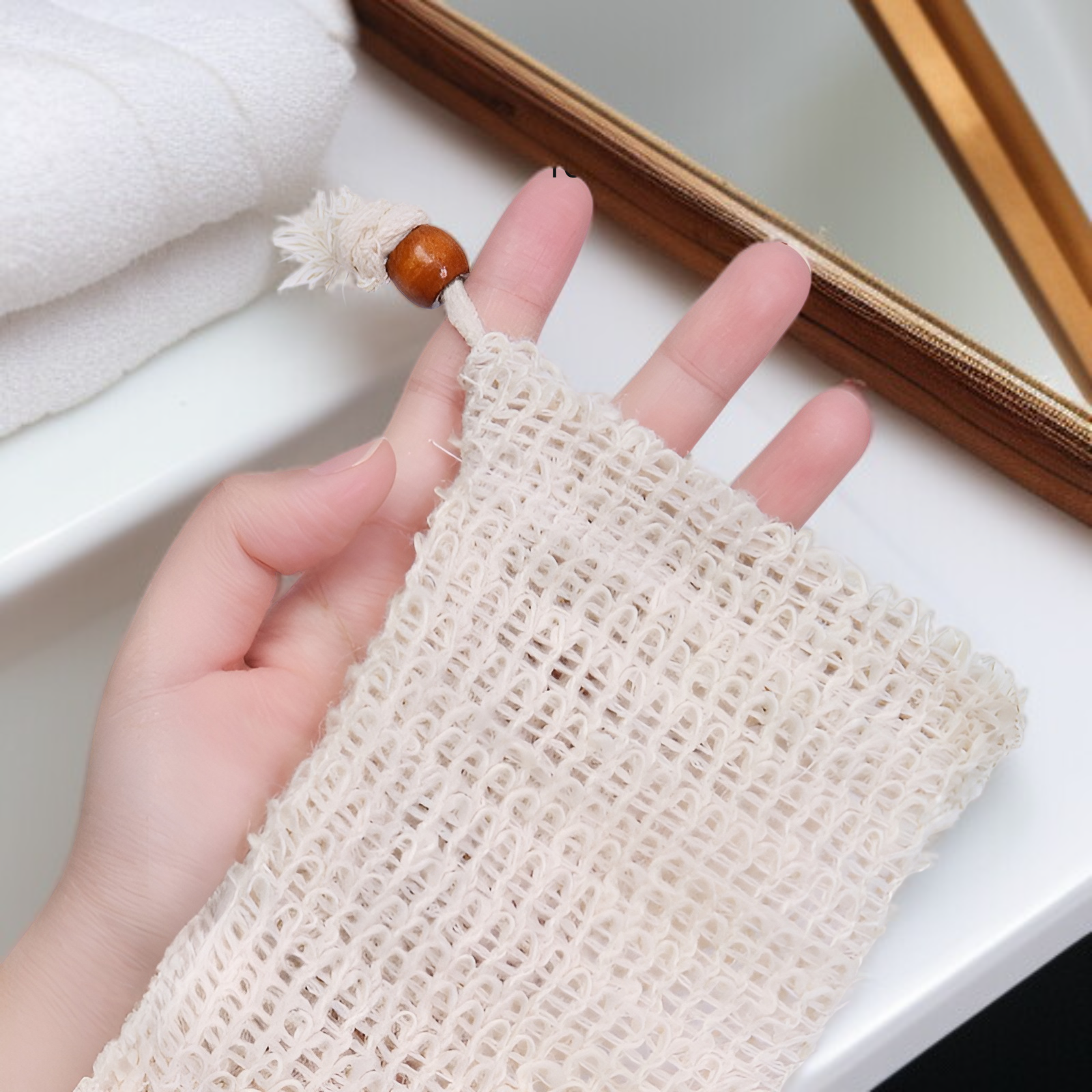 Cotton and linen foaming mesh bag