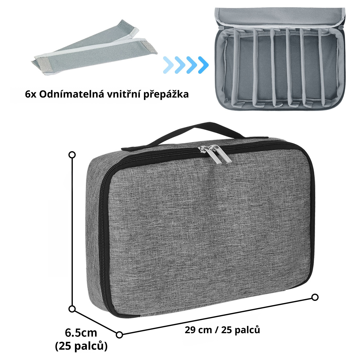 Cestovní pouzdro na brýle s moderním vzhledem