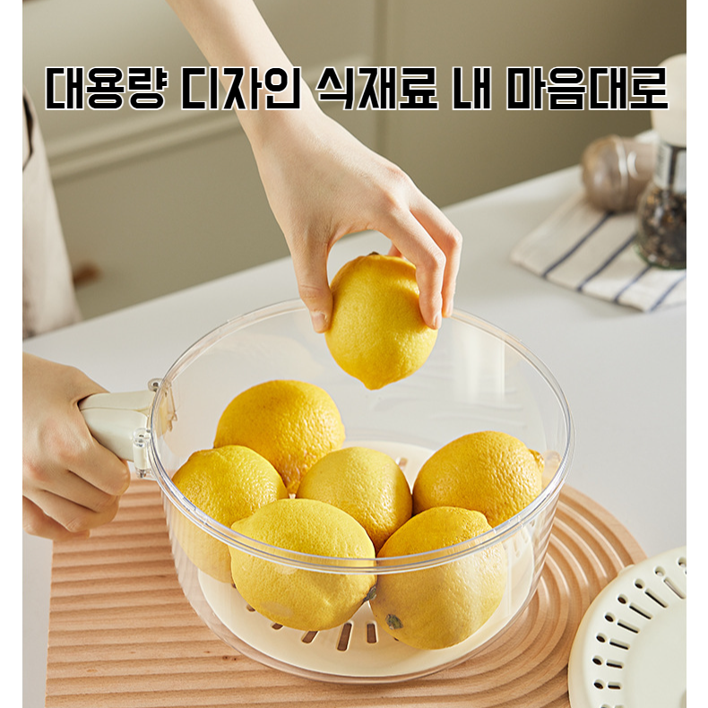 가정용 물빠짐 바구니 다용도 뚜껑 달린 과일 야채 물빠짐 바구니 슬라이스 신선 그릇 접이식 바구니 손 안 더러운 과일 바구니