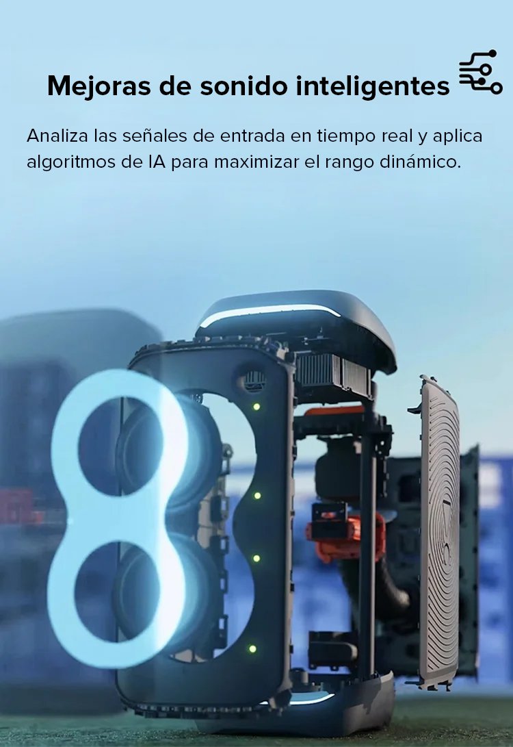  Altavoz Bluetooth portátil con micrófono incorporado y bajos potentes