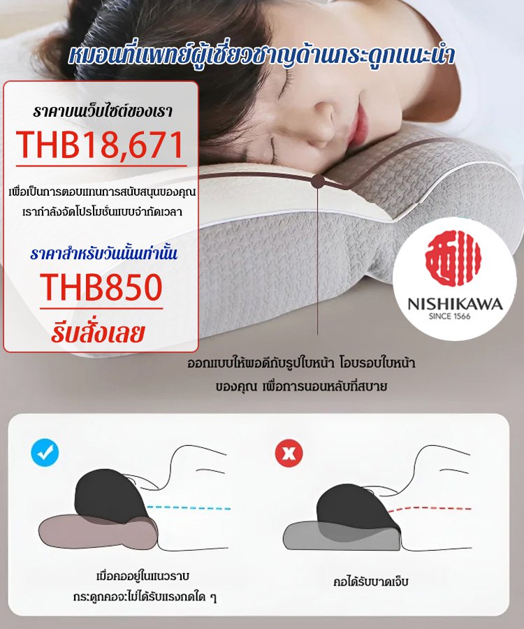 หมอนรองคอขนห่าน ให้นอนหลับสบายขึ้น