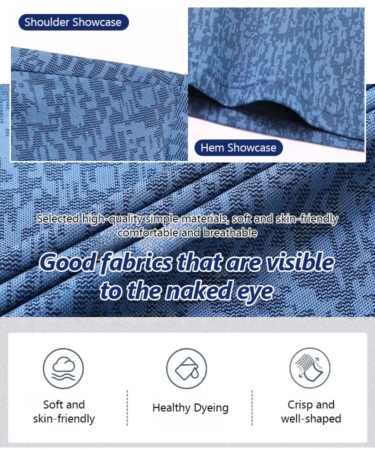 Summer men's solid color fashionable and comfortable short sleeves