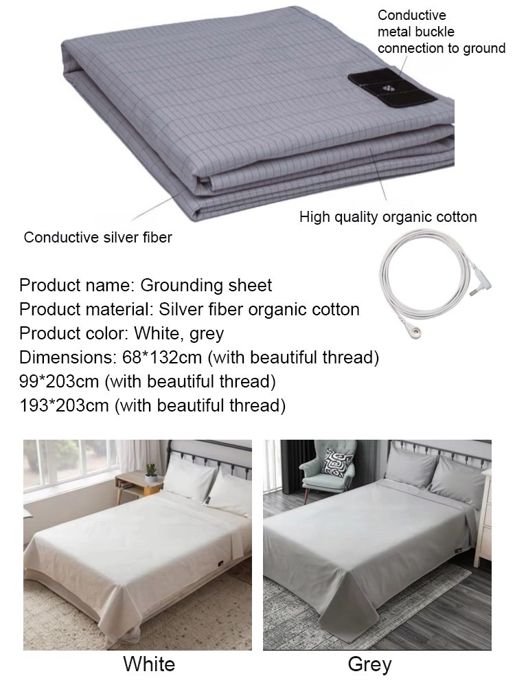 [Improved Sleep,Increased Energy]Medical grade silver fiber grounding sheet