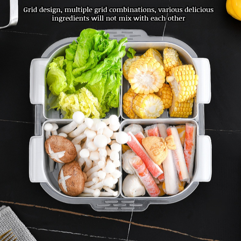 Kitchen Multi-Compartment Draining Basket