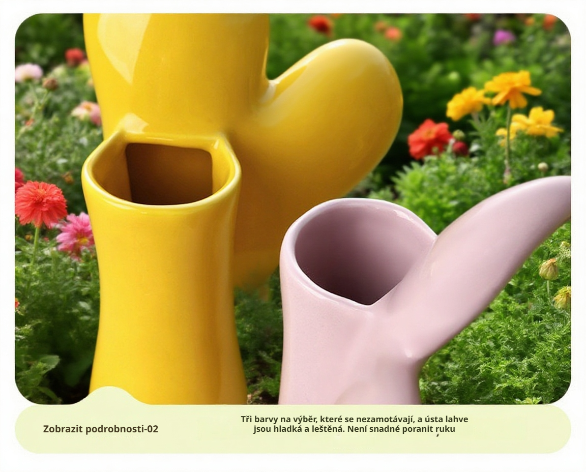 Váza na květiny ve stylu roztomilého úsměvu