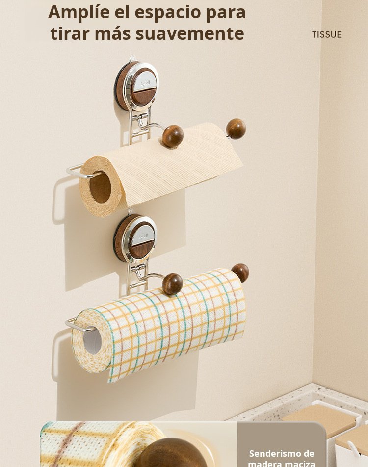 Soporte de pared para cocina con ventosa resistente