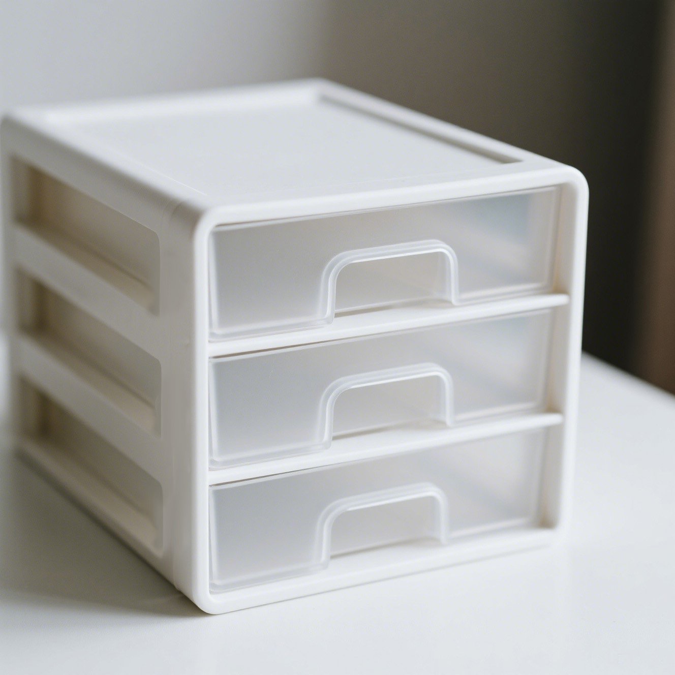 引き出し式デスクトップ収納ボックス