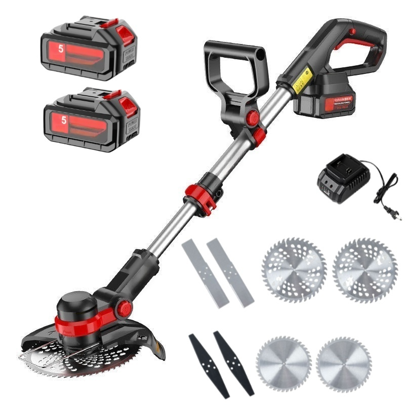 Lithium-Akku-Rasenmäher, klein, 4000 mAh, Akku mit großer Kapazität * 2, Haushalts-Rasenmäher, handg