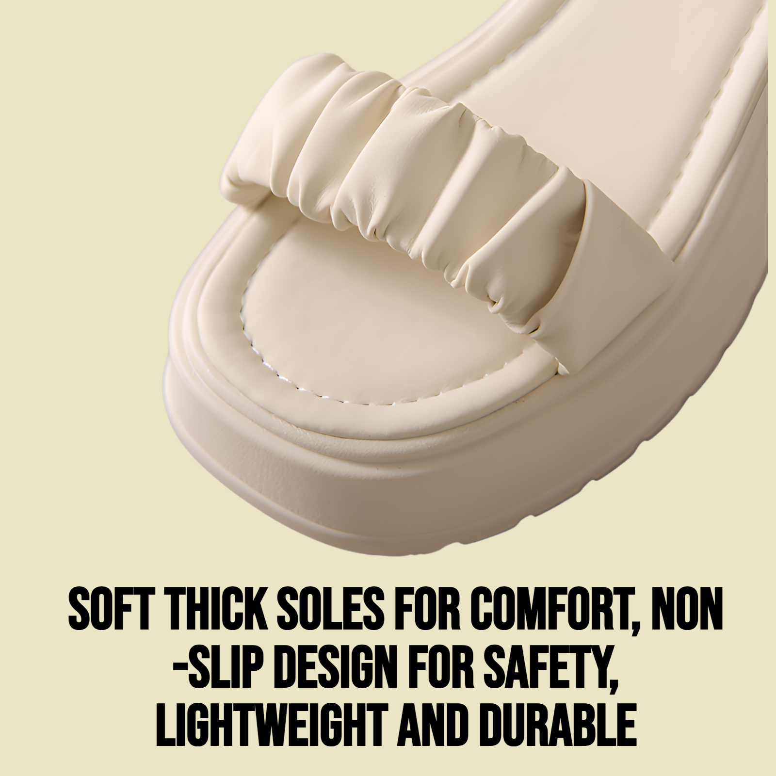 Ladies' soft thick soled non slip sandals