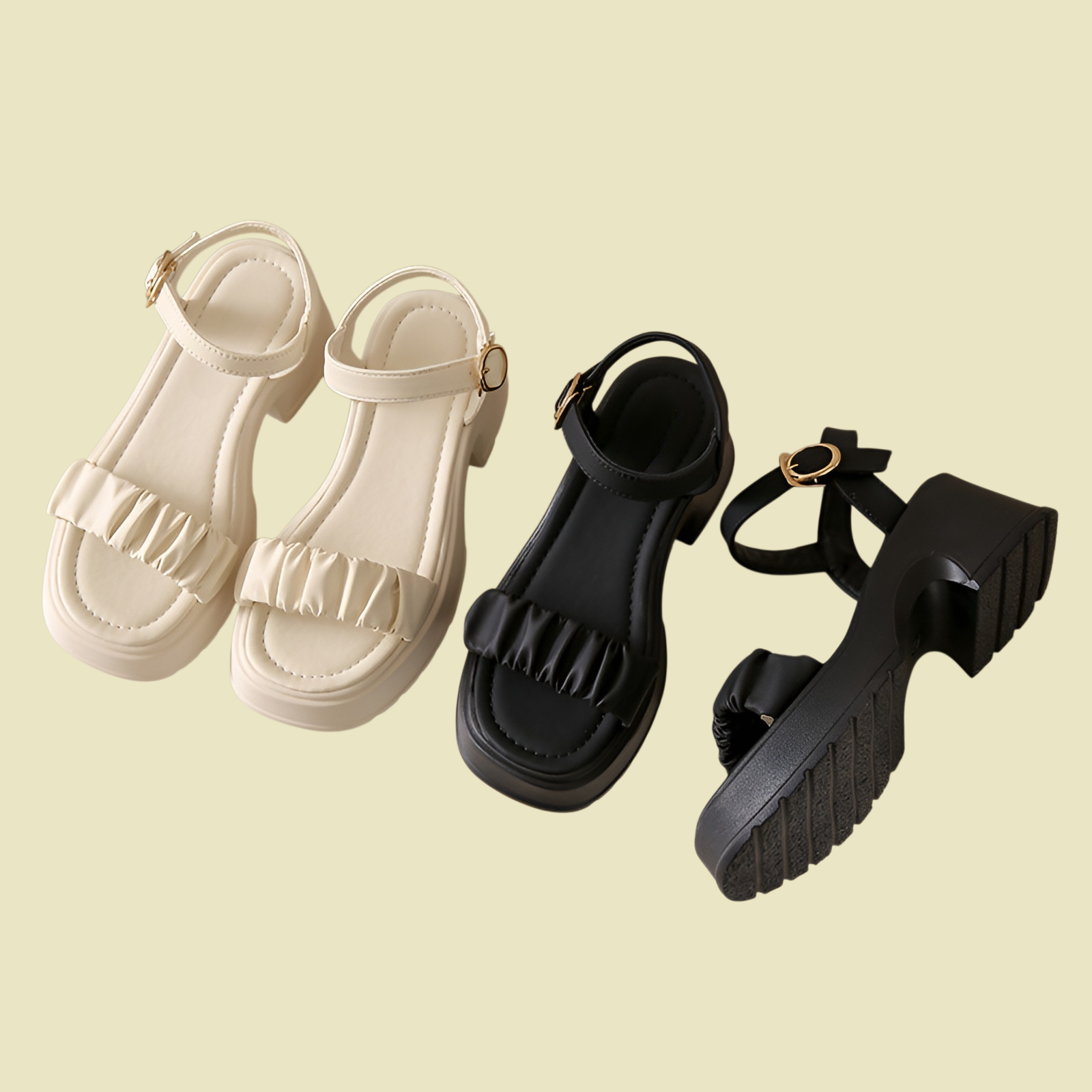 Ladies' soft thick soled non slip sandals