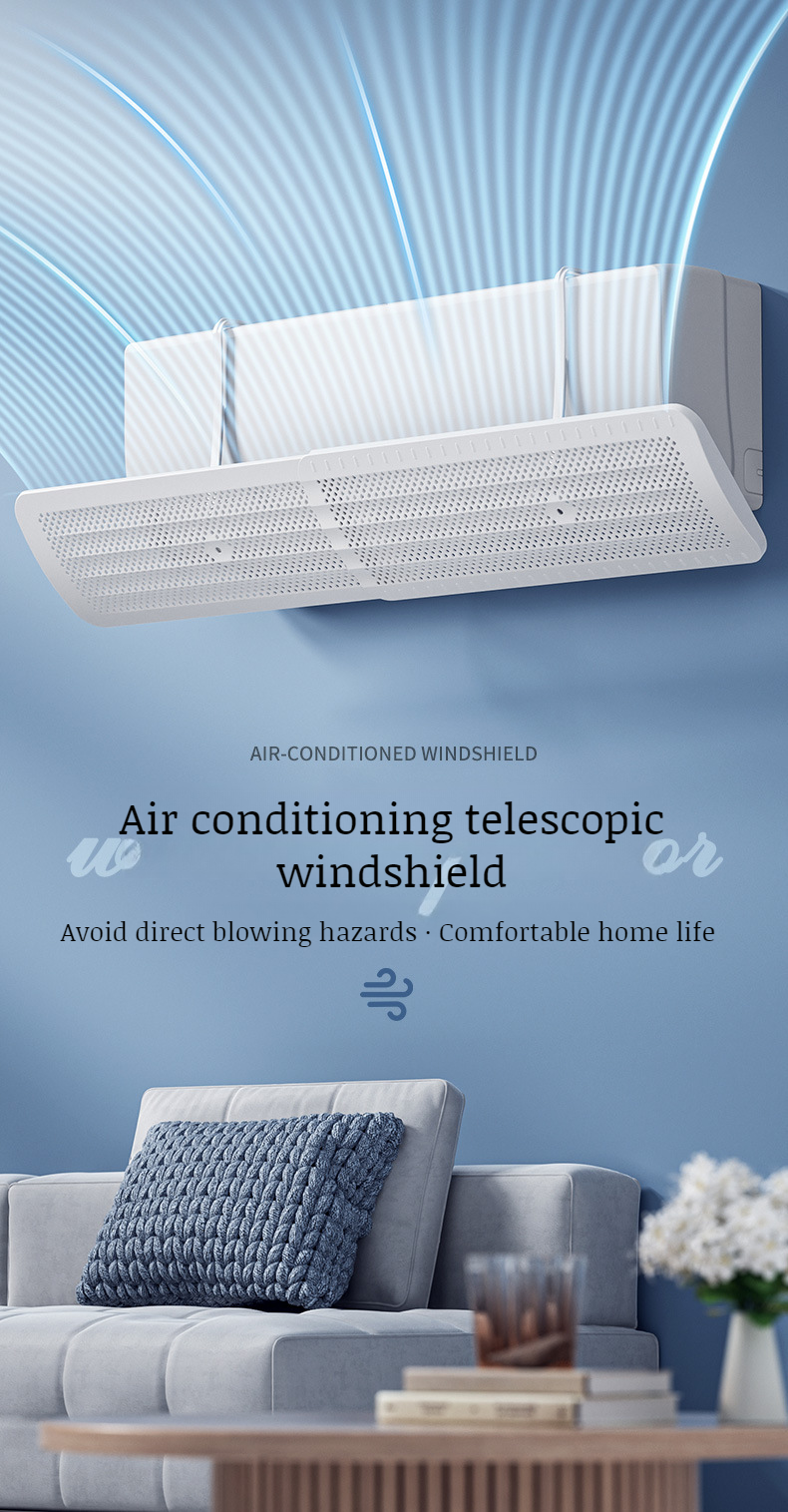 Wall-mounted air conditioning windshield for home use