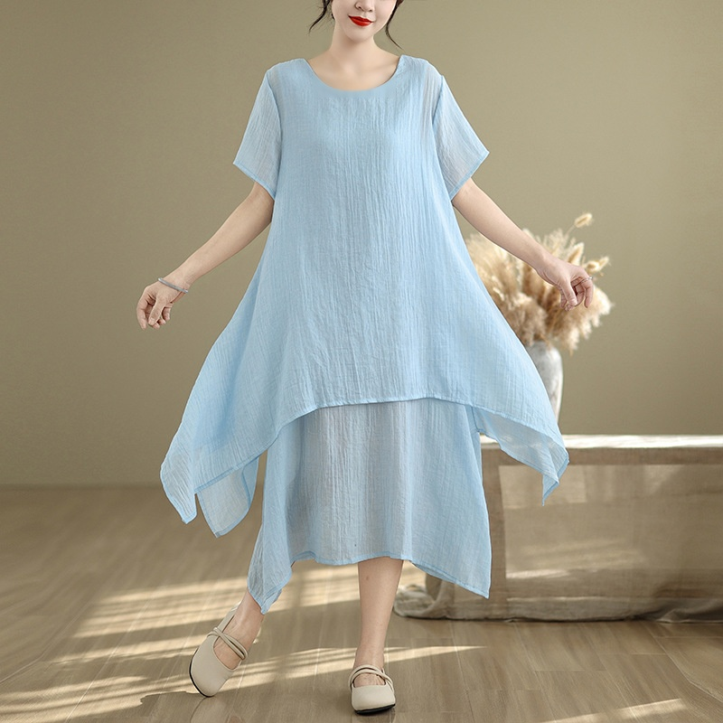 솔리드 리넨 원피스