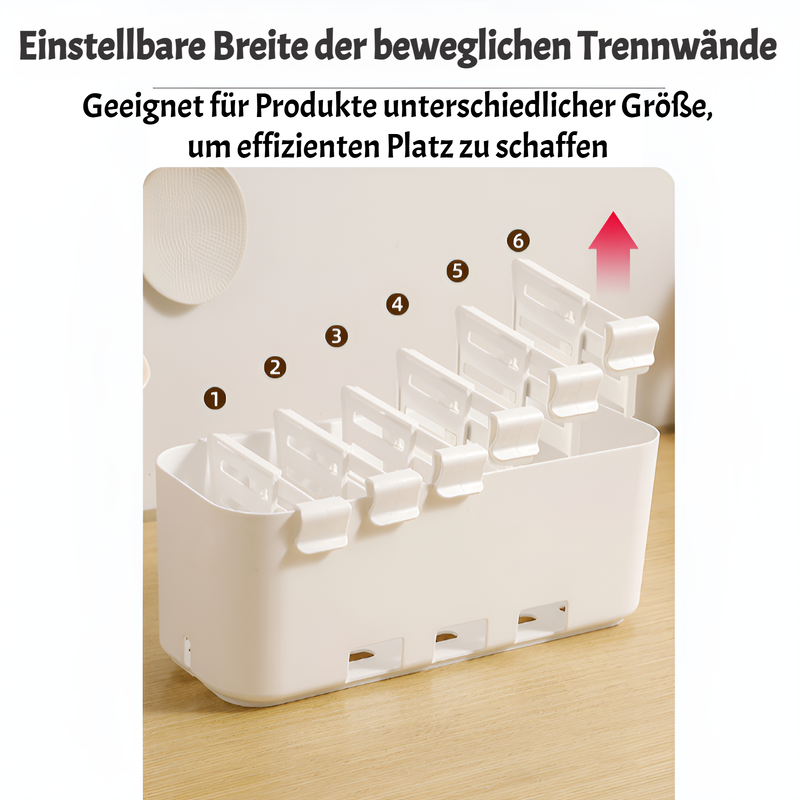 Schubladen-Ausziehschrankgestell mit eingebautem Trennwand-Aufbewahrungskorb, ausziehbarer Schrankse