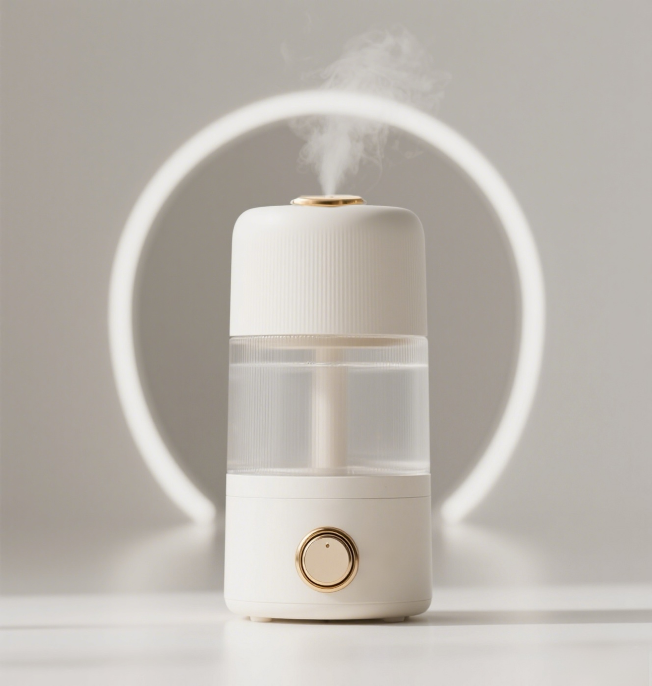 Bílý mini přenosný zvlhčovač vzduchu 