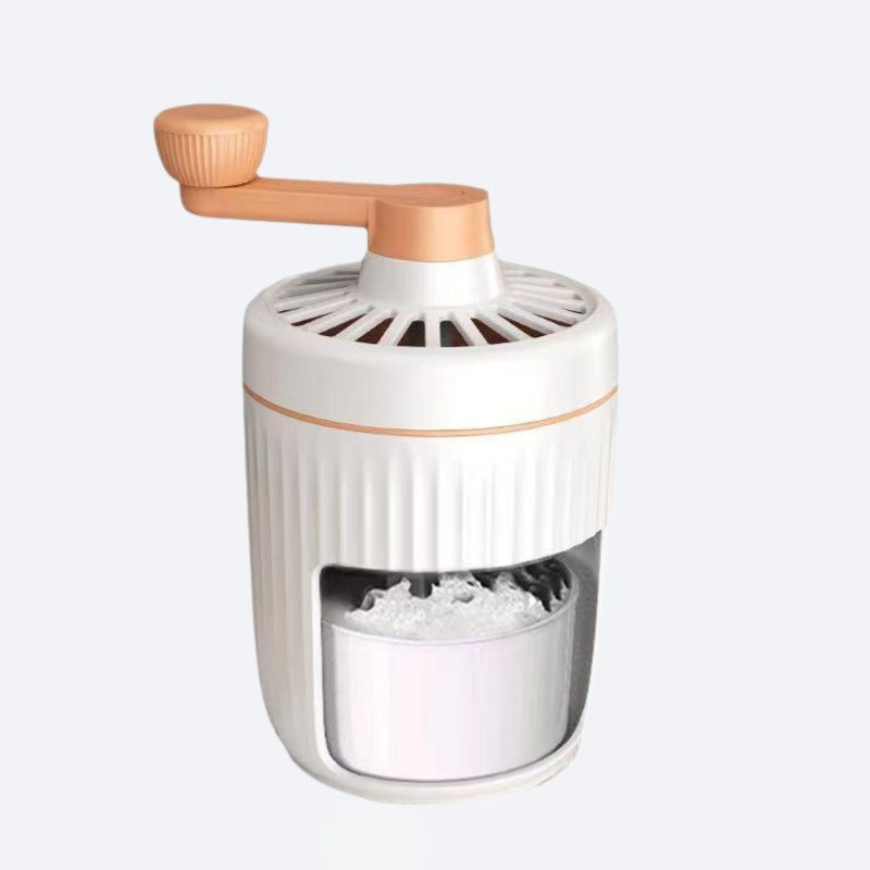 Mini visible hand Shaved ice in kitchen