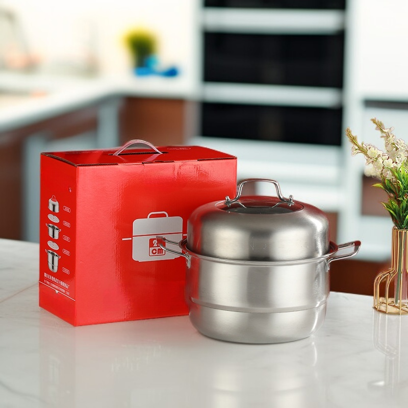 ステンレス製蒸し器 二層式 三層式蒸し器 多層式 304 食品グレード 家庭用電磁調理器用鍋
