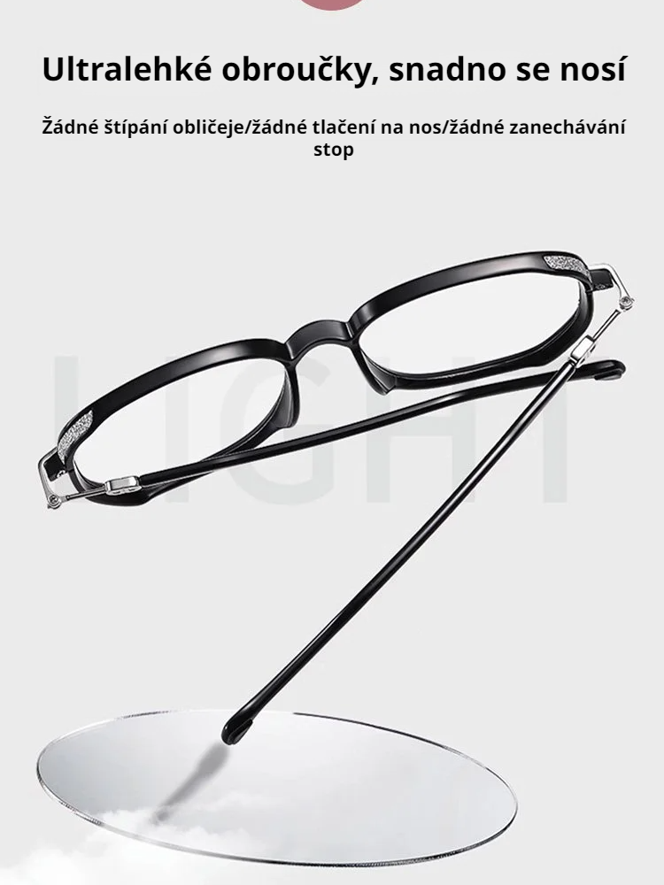 Módní velké brýle proti modrému světlu pro seniory