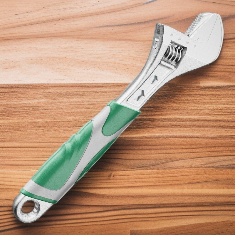 Multi functional large opening adjustable wrench