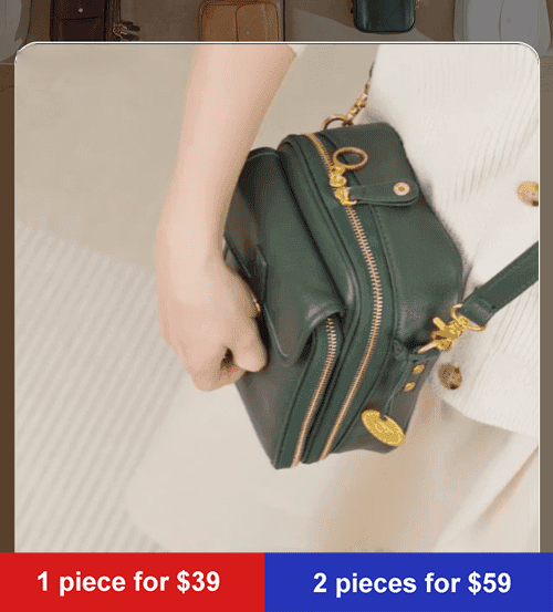 Vintage Double Layer Large Capacity Messenger Bag