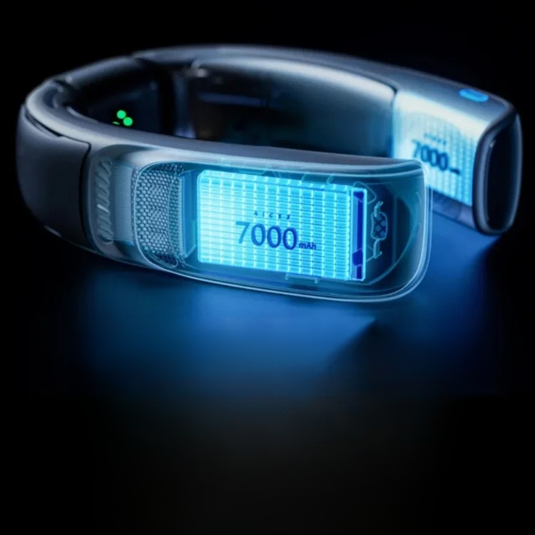 JS geräuschloser USB-Nackenventilator mit digitaler Anzeige für bequeme Nutzung