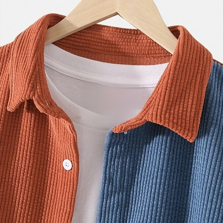 패션 오픈 칼라넥 셔츠