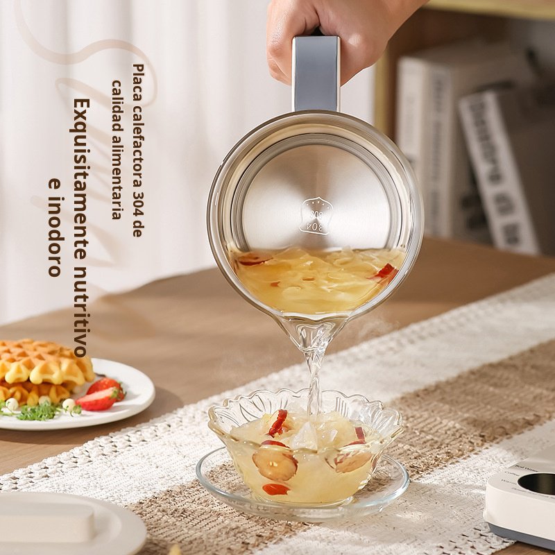 Hervidor eléctrico de vidrio para el hogar, hervidor de agua multifunción, tetera de decocción