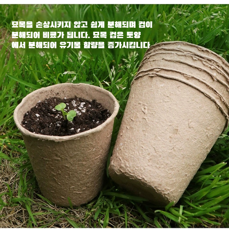 친환경 생물 분해성 페트 화분 친환경 지속 가능한 원예 분해성