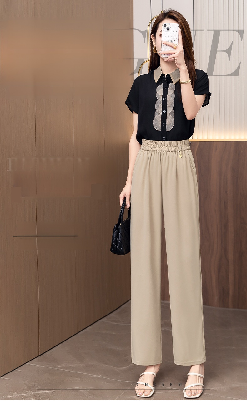 Elegante Damenhose mit weitem geradem Schnitt