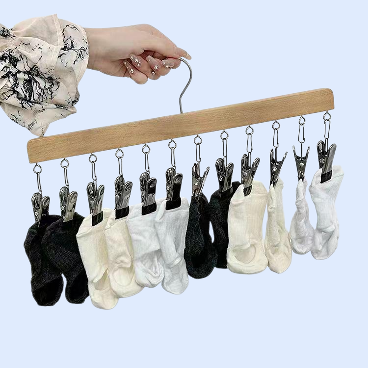 ステンレス木製物干しラック