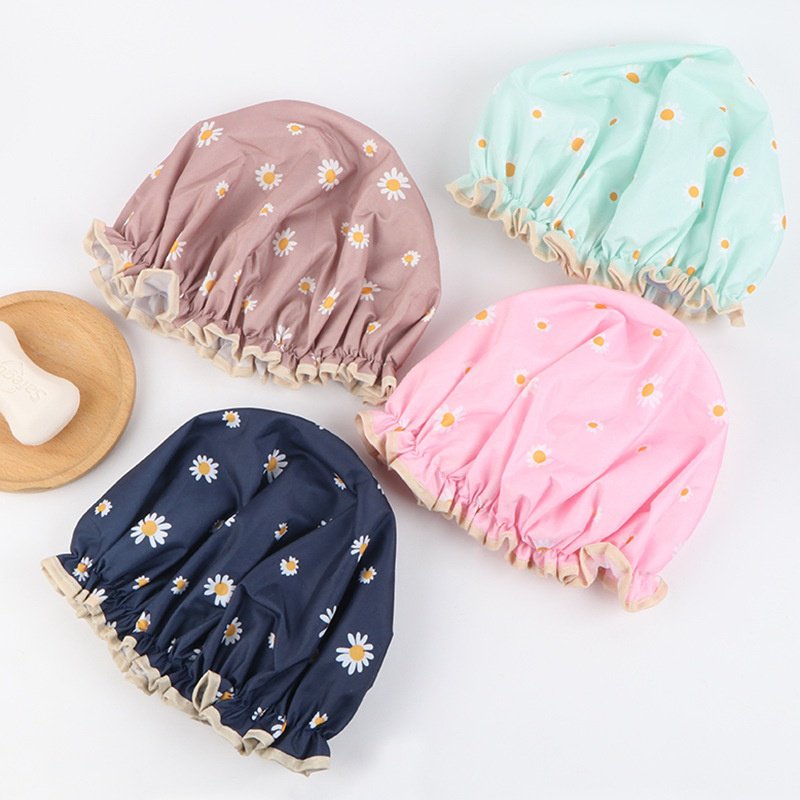 طبقة مزدوجة سميكة للماء غطاء الشعر المنزلية غيوم الزهور