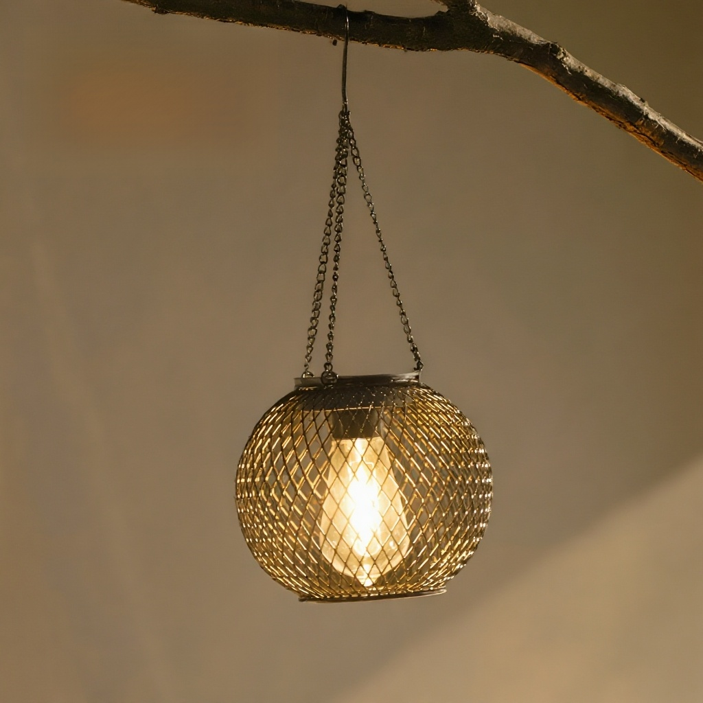 ソーラー鉄ランタンランプレトロネットシャンデリア屋外ガーデン中庭装飾中空ランタン超明るい