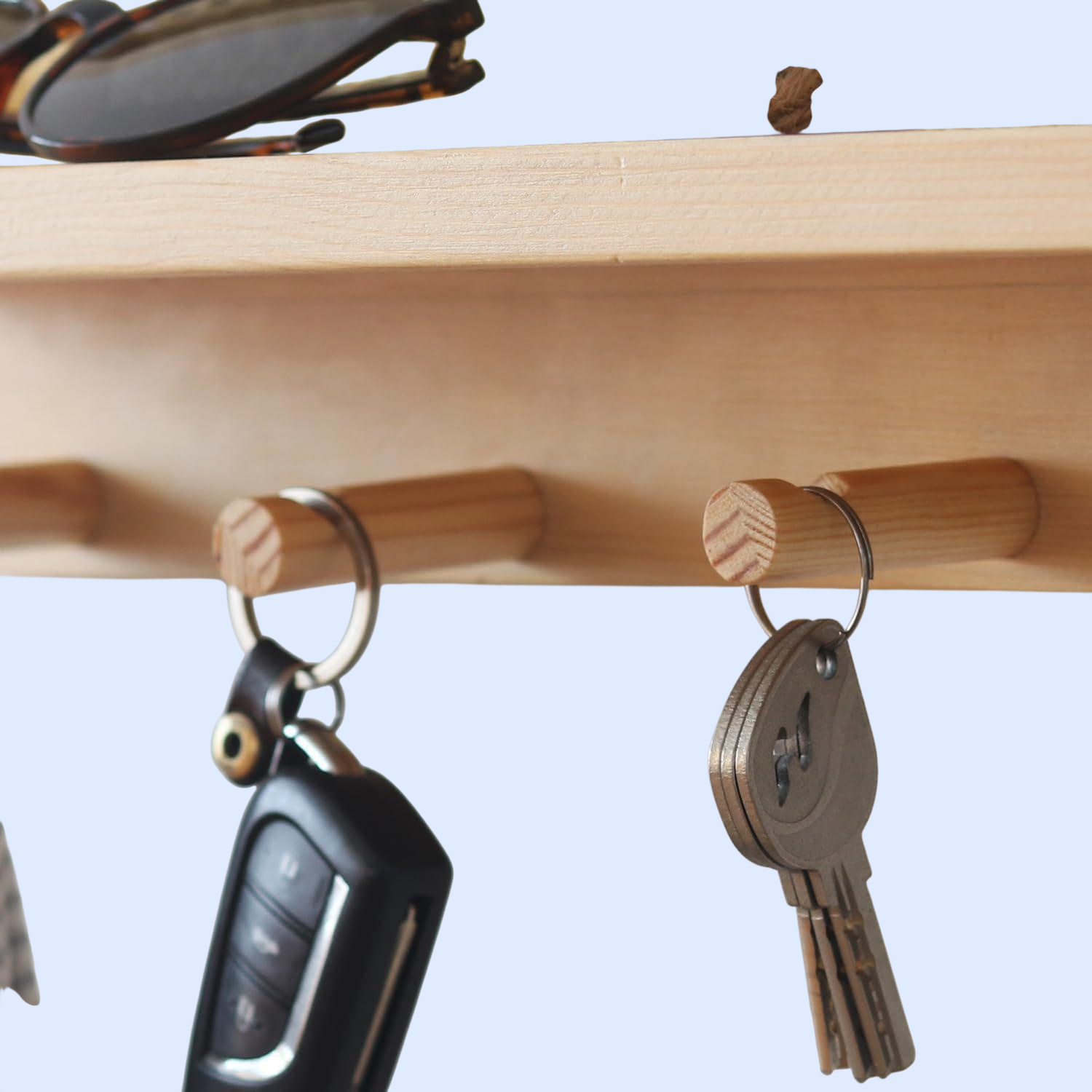 日本スタイル玄関収納 壁掛け鍵フック付き本・雑誌ラック