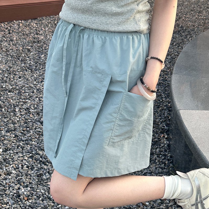 Damen Sommer Skort, High Waist, Outdoor Cargo Shorts, lässig und figurformend