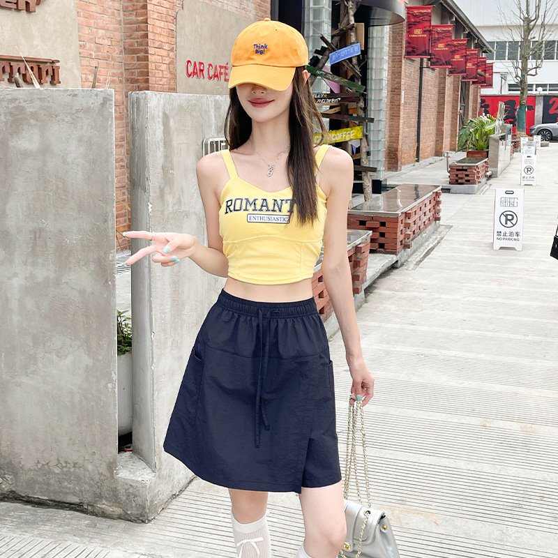 Damen Sommer Skort, High Waist, Outdoor Cargo Shorts, lässig und figurformend