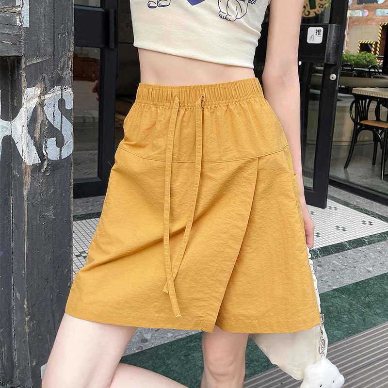 Damen Sommer Skort, High Waist, Outdoor Cargo Shorts, lässig und figurformend
