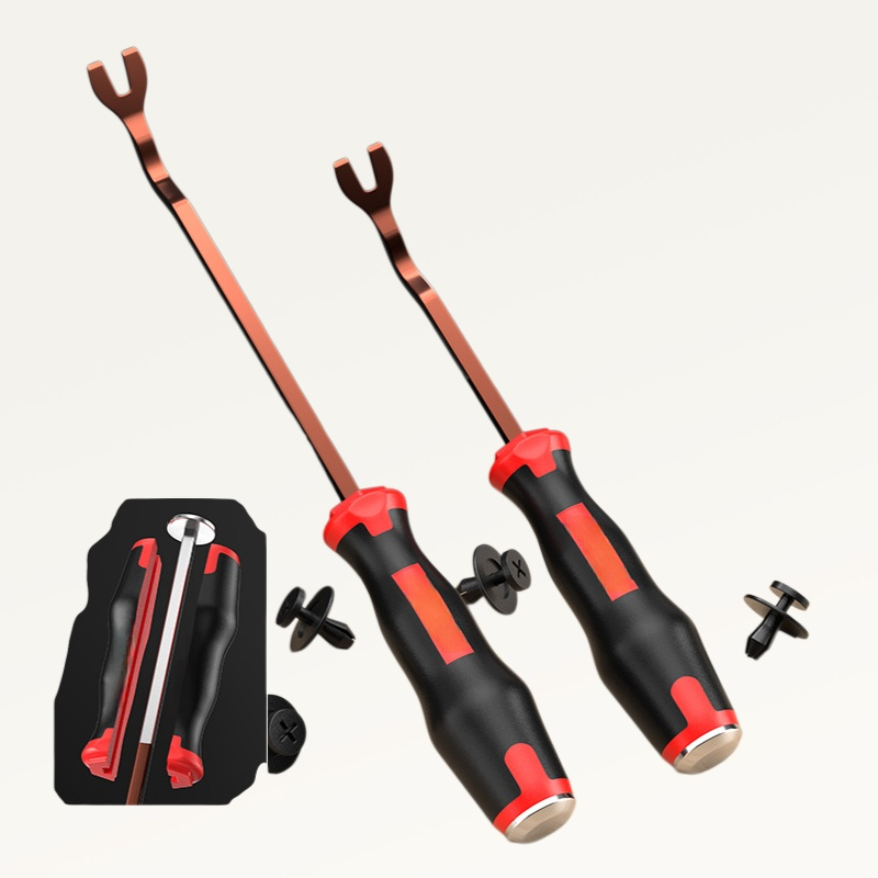 Stainless steel knock-on clip screwdriver