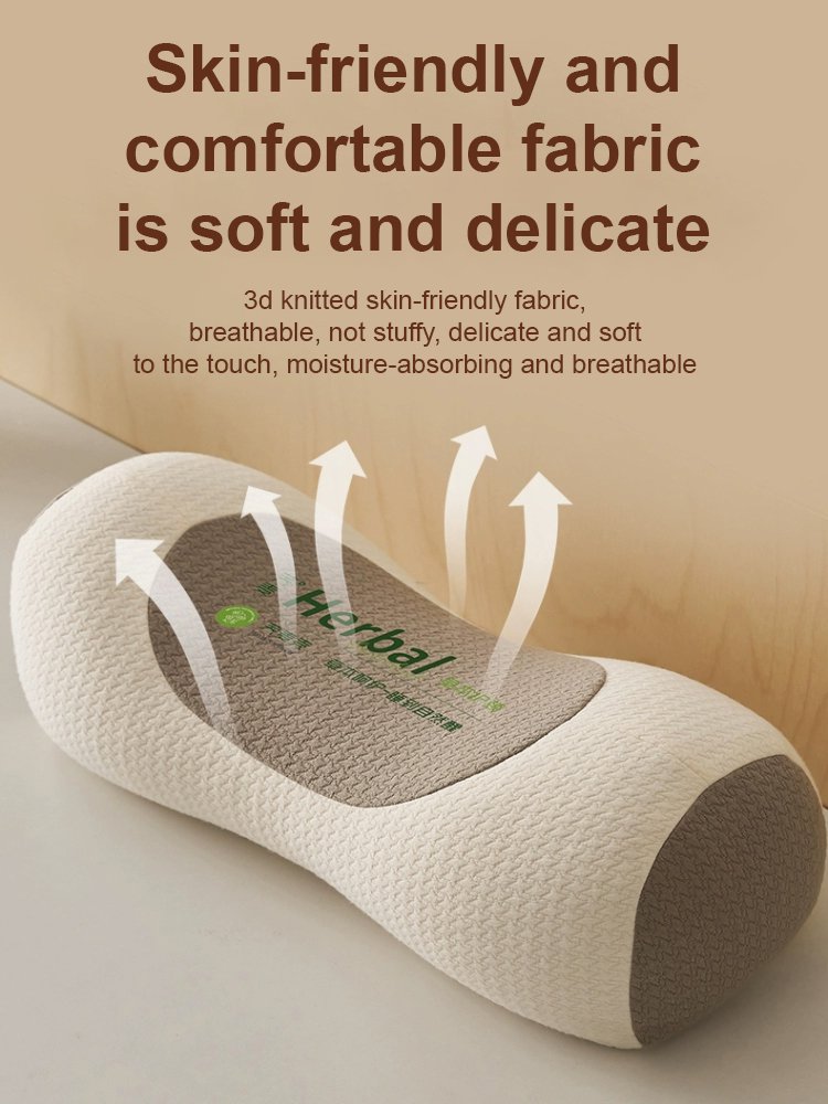 Buckwheat neck protection and traction pillow