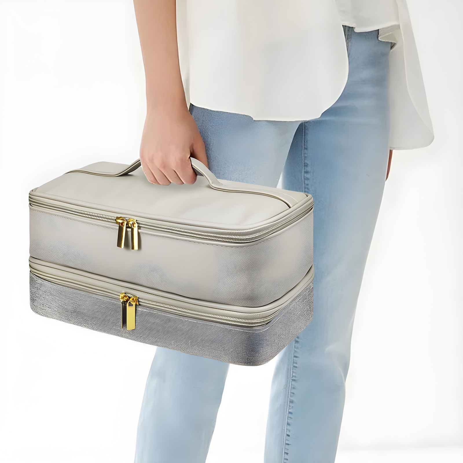 Doyosh Shark Flexスタイル キャリングケース ポータブルヘアドライヤー 二重層トラベルバッグ