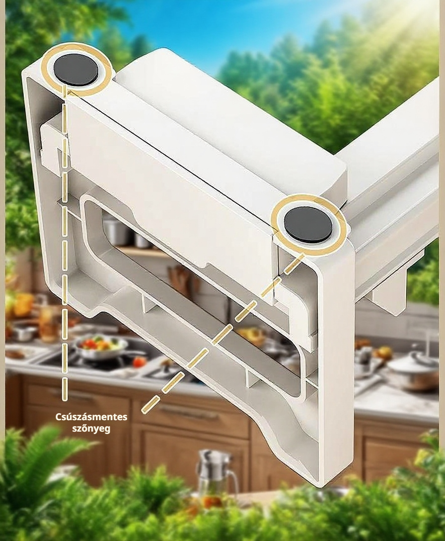 Konyhai szekrény elválasztó tányérokhoz és edényekhez