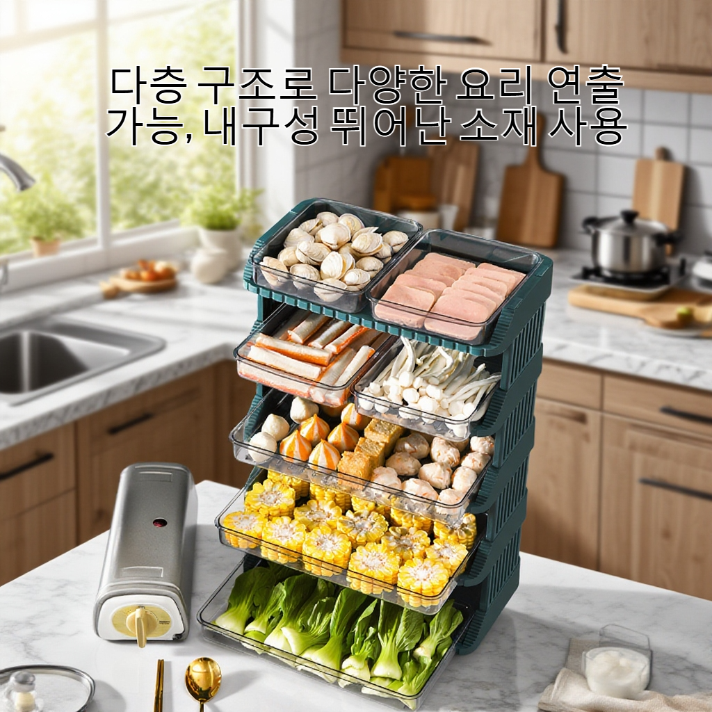 주방 다층 요리 접시